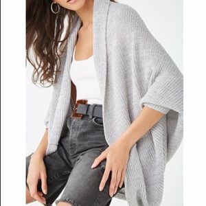 Grey F21 Cocoon Cardigan